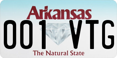 AR license plate 001VTG