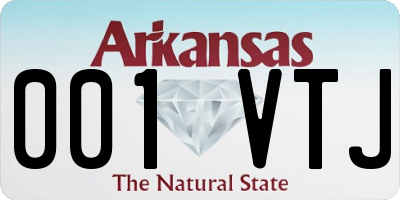 AR license plate 001VTJ