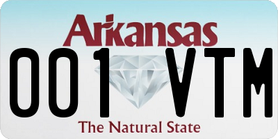 AR license plate 001VTM