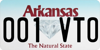 AR license plate 001VTO