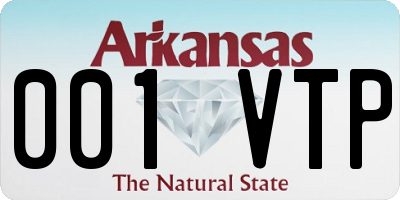 AR license plate 001VTP