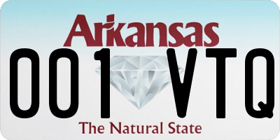 AR license plate 001VTQ