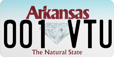AR license plate 001VTU