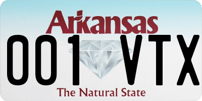 AR license plate 001VTX
