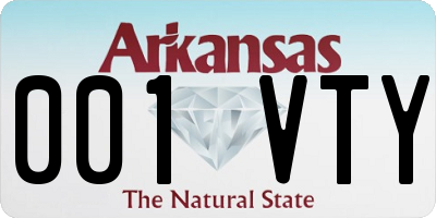 AR license plate 001VTY