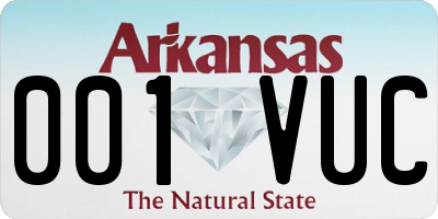 AR license plate 001VUC