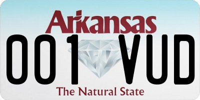 AR license plate 001VUD