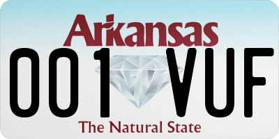 AR license plate 001VUF