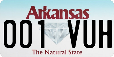 AR license plate 001VUH