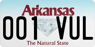 AR license plate 001VUL