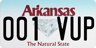 AR license plate 001VUP