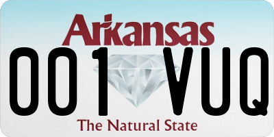 AR license plate 001VUQ