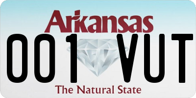 AR license plate 001VUT