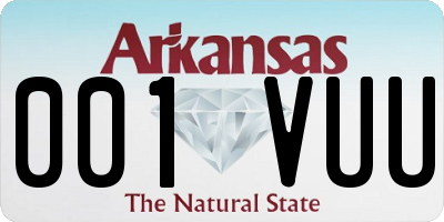 AR license plate 001VUU