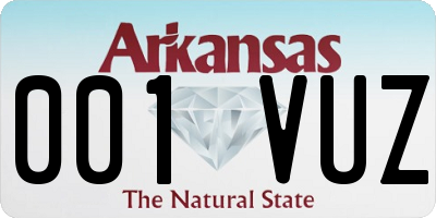 AR license plate 001VUZ