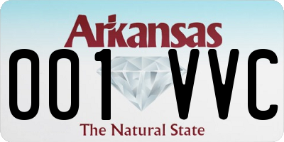 AR license plate 001VVC