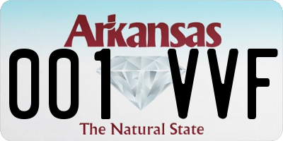 AR license plate 001VVF
