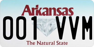 AR license plate 001VVM