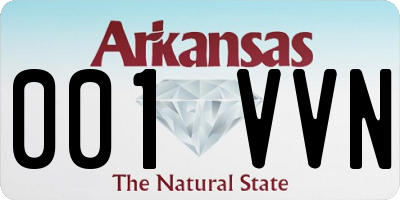 AR license plate 001VVN