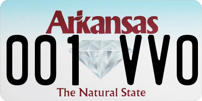 AR license plate 001VVO