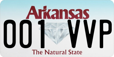 AR license plate 001VVP