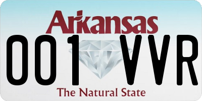 AR license plate 001VVR