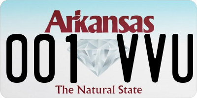 AR license plate 001VVU