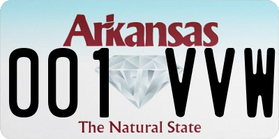 AR license plate 001VVW
