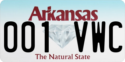 AR license plate 001VWC