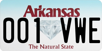 AR license plate 001VWE