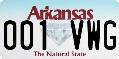 AR license plate 001VWG