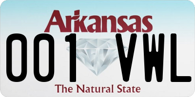 AR license plate 001VWL