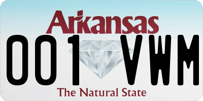 AR license plate 001VWM