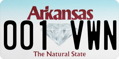 AR license plate 001VWN
