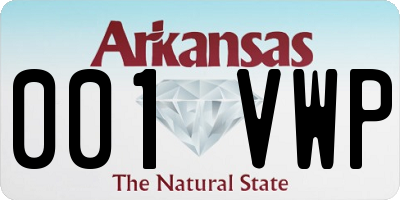 AR license plate 001VWP