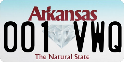 AR license plate 001VWQ