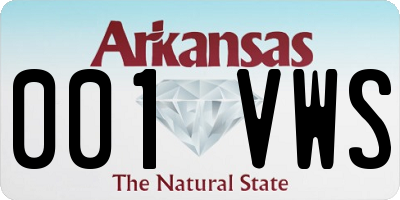AR license plate 001VWS