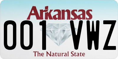 AR license plate 001VWZ