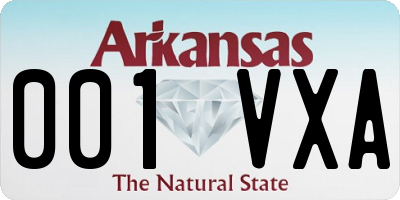 AR license plate 001VXA