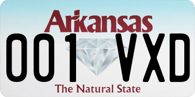 AR license plate 001VXD