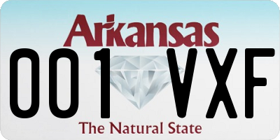 AR license plate 001VXF
