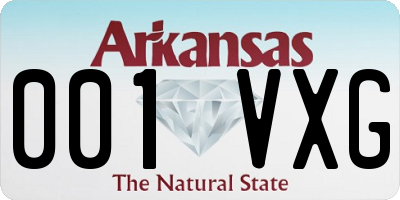 AR license plate 001VXG