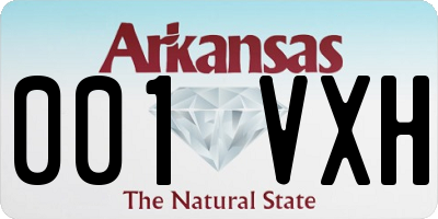 AR license plate 001VXH