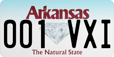 AR license plate 001VXI