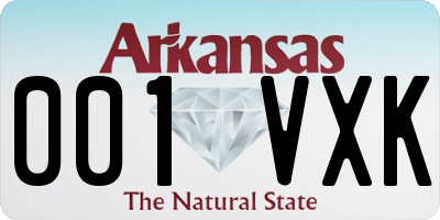 AR license plate 001VXK