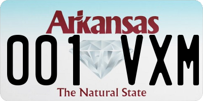 AR license plate 001VXM