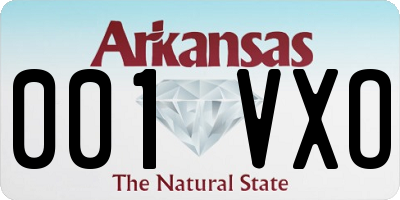 AR license plate 001VXO