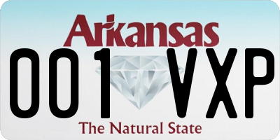 AR license plate 001VXP