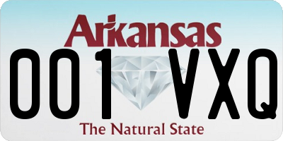 AR license plate 001VXQ