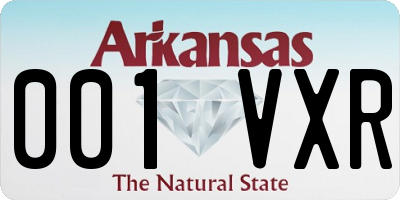 AR license plate 001VXR